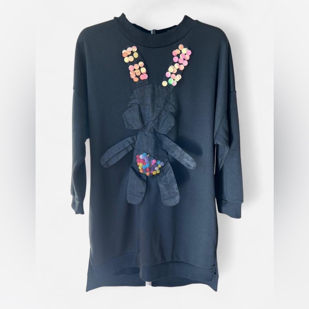 Yimai 3D Bunny Tunic Dress - Rare Silk/Cotton Blend - Luxe Harajuku Style